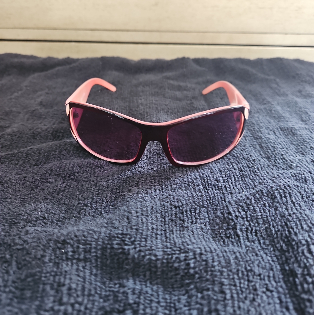 Pink Sunglasses with Purple Lenses